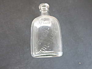 Antique Glyco Thymoline Mouthwash Embossed Bottle 6 Fluid Oz
