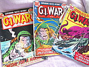 Gi War Comics Set Of 3, 1973