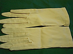 Vintage Kay Gloves Germany White Size M