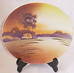 Nippon Hand Painted Plate Earth Tones
