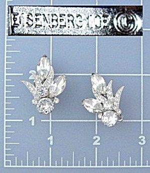 Eisenberg Ice Crystal Clip Earrings