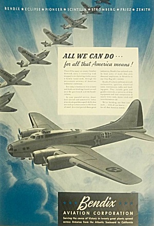 Nice 1942 Bendix Aircraft Wwii Aviation Ad